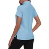 MoFiz UV Shirt Women's Short-Sleeved Rash Guard 1/4 Zip UPF
