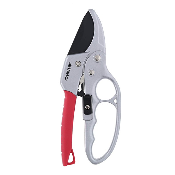 Takagi GRS-02A Easy Cutting Fluorine Blade Ratchet Pruning Shears 7.9