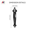 Gate Handle, Shed Door Handle with Latch, 1 Pack, Black