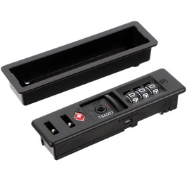 DEARMAMY Black TSA Combination Lock: 3-Digit Customs Code Lock Built-in Luggage Lock For Luggage Travel