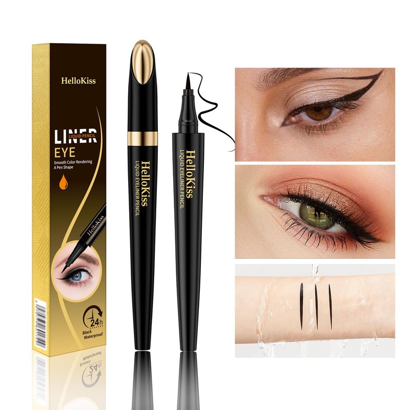 Hellokiss Black Liquid Eyeliner Pen, Quick Dry, Waterproof