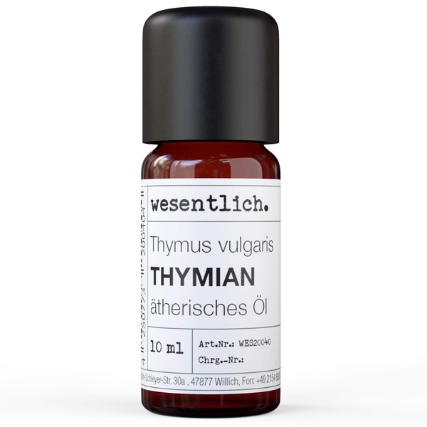 wesentlich. Thyme Oil, Pure Essential Oil, 100% Natural from the Glass Bottle (10 ml)