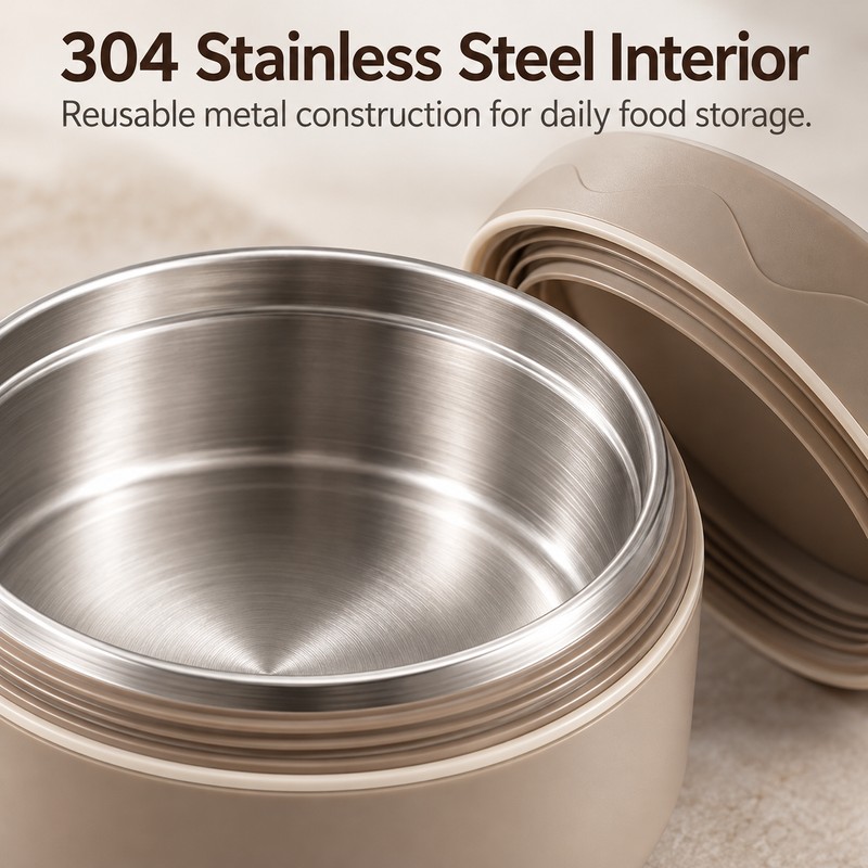 440 mL Stainless Steel Insulated Lunch Box for Work and