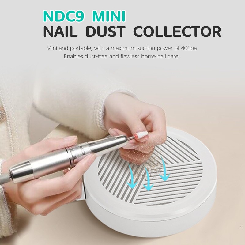 Mini Nail Dust Collector, Powerful Small Nail Vacuum Dust Extractor