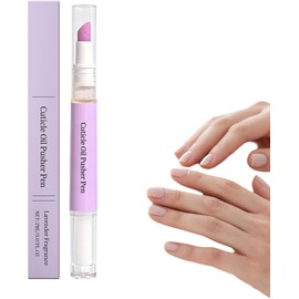 2-in-1 Cuticle Oil Pusher Pen, Gentle Cuticle Pusher Pen with Oil, Precise CuticleRemover, Moisturize Strengthen Brighten (1Pcs)