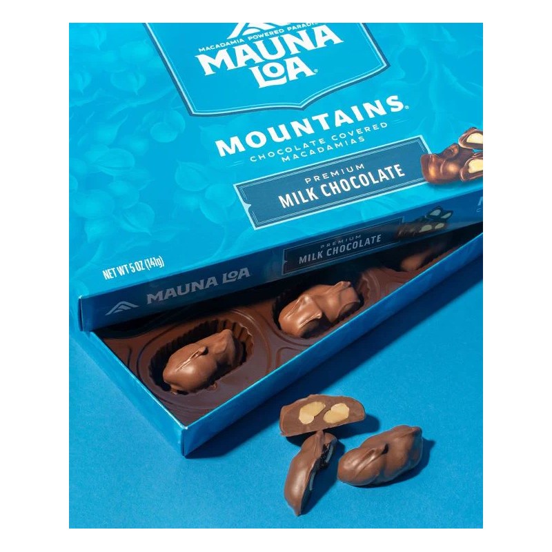Mauna Loa Mountains Chocolate Covered Macadamia Nuts Milk Chocolate -