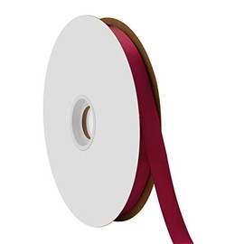 Berwick Offray 5/8" Single Face Satin Ribbon, Wine Red, 100 Yds