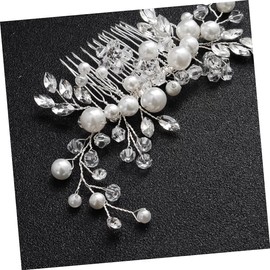 TOVINANNA Bridal Headdress Comb Wedding Hair Comb Pearls and Rhinestones Hair Accessories for Women for Weddings