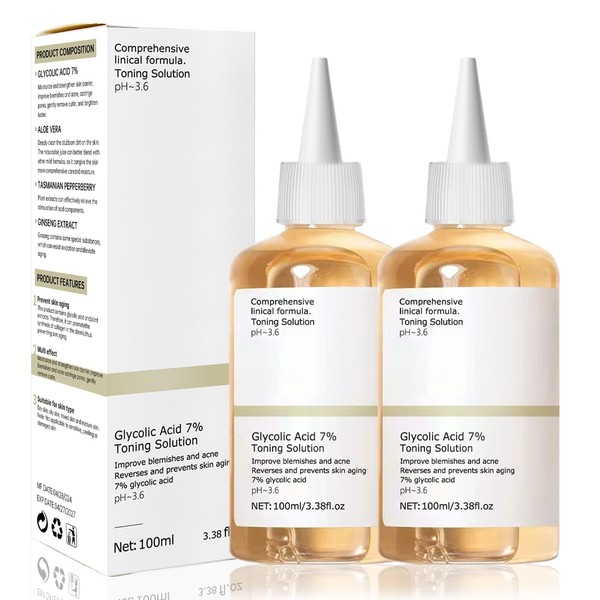 Glycolic Acid Toner, Glycolic Acid Peeling 7% Solution for Blemishes