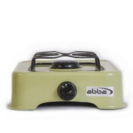 ABBA 12" Single Burner Propane Camping Stove - With Enamel Burner, Easy to Clean, Portable (Green)