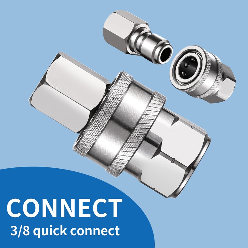 FENG PAI 4Pack NPT 3/8 Inch Pressure Washer Adapter Set,