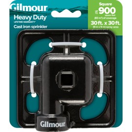 Gilmour Stationary Spot Sprinkler, 900 Sq Ft Cast Iron Metal Garden Sprinkler for Small Areas, Square Sprinkler for Gardens and Flowerbeds