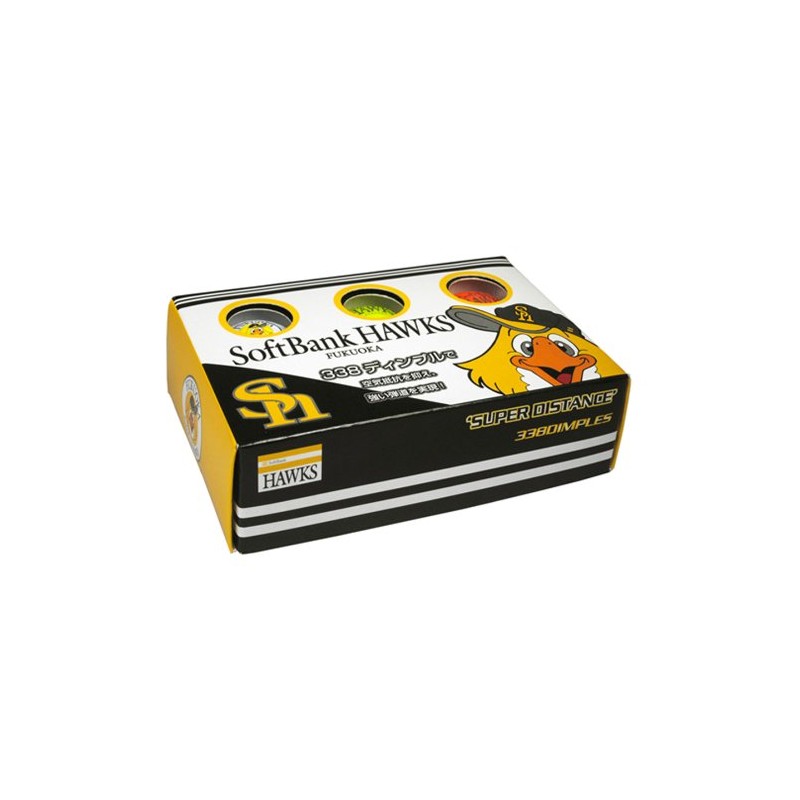 LEZAX SBBA-3711 Softbank Hawks Golf Balls 2 Pieces, 6 Pack