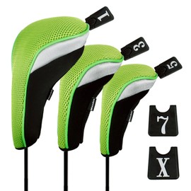 Andux Golf 460cc Driver Fairway Wood Club Head Covers 3pcs/Set Green