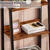 Furologee 5-Tier Ladder Shelf, Ladder Bookshelf with Removable Drawer, Rustic