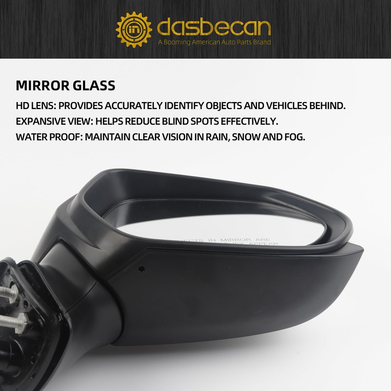 Dasbecan Passenger Side Door Mirror Compatible with Toyota Camry 2018-2024