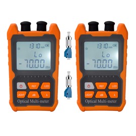 3 in 1 Function Fiber Optic Tester Portable Optical Power Meter (FC/SC/ST) & VFL 2mw Visual Fault Locator & LED, OPM & VFL, Range: (-70) dBm ~ (+6) dBm，2pcs