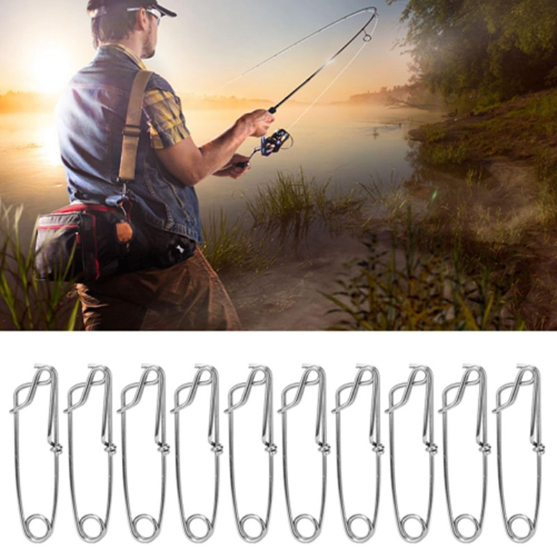 ​Longline Snap Clip,10Pcs Stainless Steel Longline Branch Hangers Snap Clip