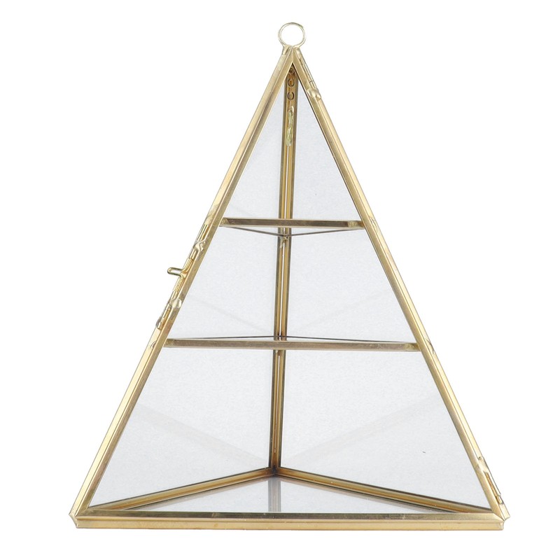 Jewelry Storage Rack Pyramid Shape 3 Layers Decorative Display Stand