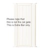 Cat Safety Gate Extra Bar in White