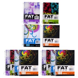 three leaf 180 Ct. 5-1/2 X 4, Fat Book, Pack Of 12, Writing Notebooks, Travel Writing Notebooks, Journal Notepad for Office, Study and Notes