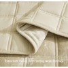 Chezmoi Collection Piers Beige Velvet Quilt Oversized King Set, 3-Piece