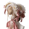 Tea Party Sun Hat Straw Plaited Lace Ribbon Tie Flowers