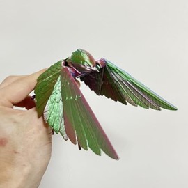 Bpetga 3D Printed Swallow Figurine with Exquisite Detailing and Poseability Animal Lovers and Kids (Blue-Green)