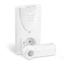 conecto SA-CC50232-V2 Wireless Doorbell Set, Push Button and Bell, 100 Metre Range, 36 Ringtones, Wireless, Powered, White