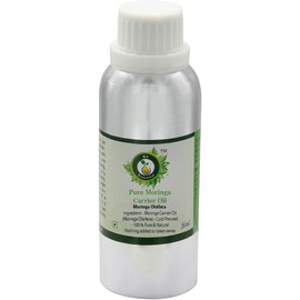 R V Essential Pure Moringa Carrier Oil 300 ml (10 oz) - Moringa.oleifera (100% Pure and Natural Cold Pressed) Pure Moringa Carrier Oil