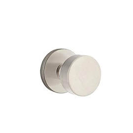 EMTEK Concealed Fastener Disk Rosette Privacy Set with Matching Finish Round Knob - Choice of 7 Finishes - C5209ROUUS15 - Satin Nickel (US15)