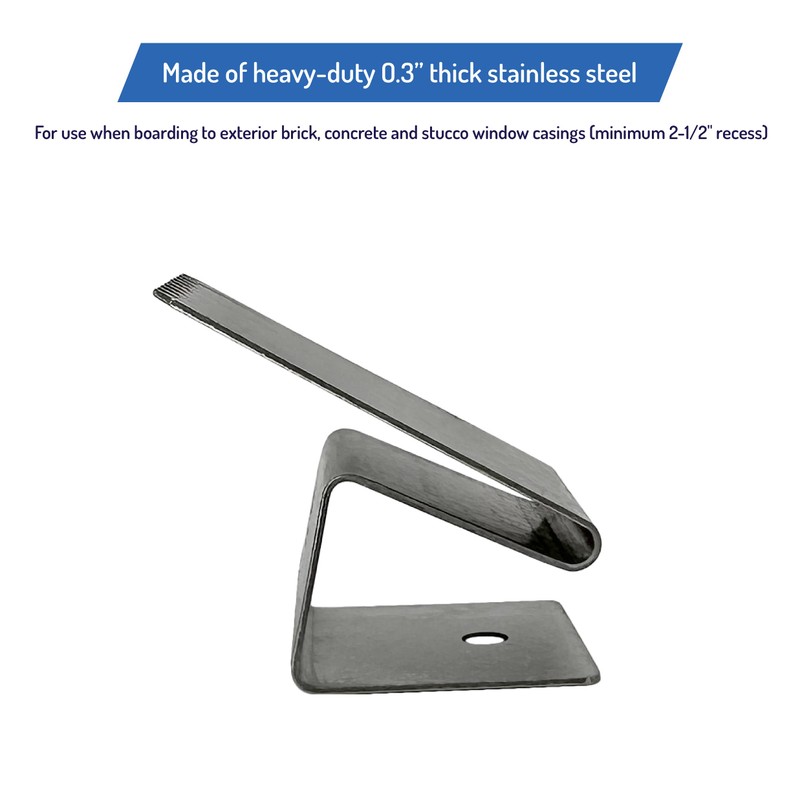 Hurricane Window Clips, Universal Fit 1/2" - 5/8" - 3/4",