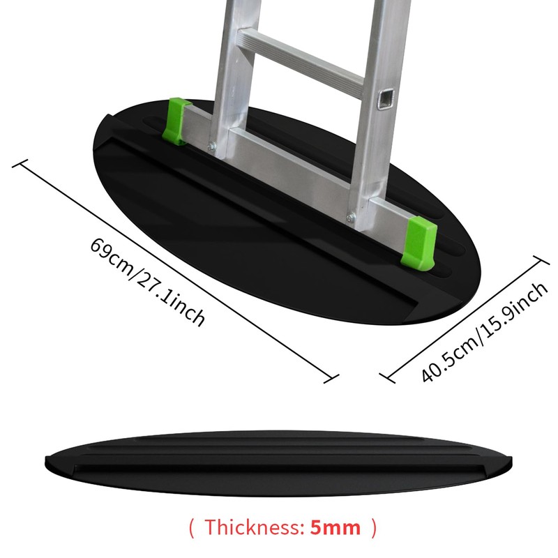 Extension Anti-Skid Ladder Stop Mat, 27"x15.7" Non-Slip Rubber Stabilizer Pad