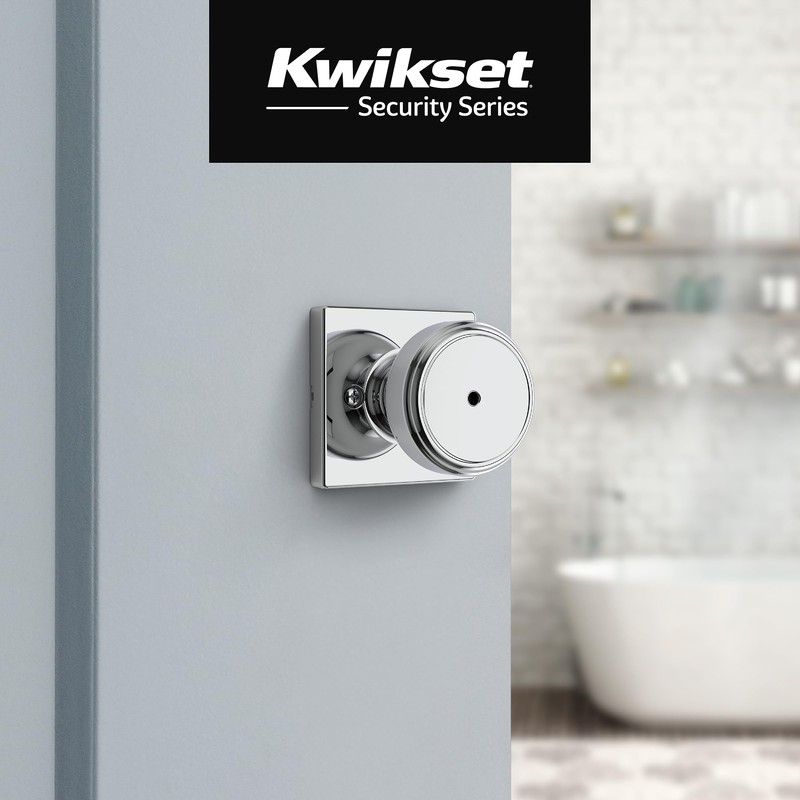 Kwikset Maven Interior Privacy Door Knob with Lock, Square Door