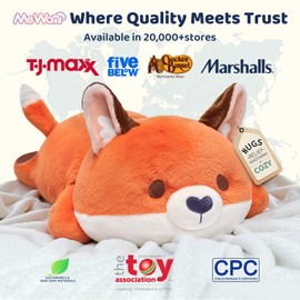Cute Fox Plush Pillow, Kawaii Plushies Red Fox Stuffed Animals, Squishy Plushies, Cuddle Foxes Plush Pillow for Kids & Girls (13 Inch)