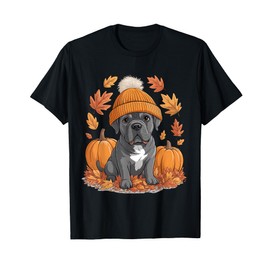 Funny Cane Corso Fall Scarf Autumn Leaves Dog Lovers T-Shirt