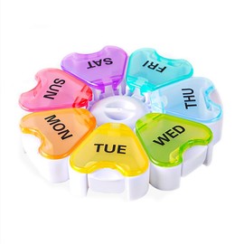 Wopanxye Weekly Pill Organizer, Travel Size 7 Day Pill Box Case with Spring Open Design, Portable Daily Large Compartment Meds Container for Vitamins, Cod Liver Oil, Supplements, Fish Oil, Medication