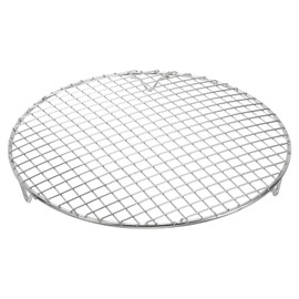uxcell Round Cooking Rack with Legs, Dia 11.6 Inch 304 Stainless Steel Barbecue Grill for Cooking Baking Barbecue Air Fryer Racks, Silver