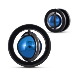 COOEAR Planet Ear Tunnels Flesh Plugs, Stainless Steel Gauges for Earrings, Screw Back Stretchers Expander 9/16".
