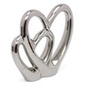 21cm Elegant Silver Love Heart Ornament | Double Heart Sculpture