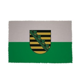 U24 Brillenputztuch Sachsen Fahne Flagge Glasreinigungstuch Microfasertuch