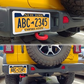 2 Pack Stainless Steel License Plate Frames, Car License Plate Covers with Bolts Washer Caps, Fit Standard US License Plate Silver