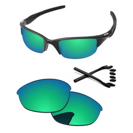 PapaViva Replacement Lenses for Oakley Half Jacket 2.0 OO9144 62mm Sunglass Emerald Green Polarized
