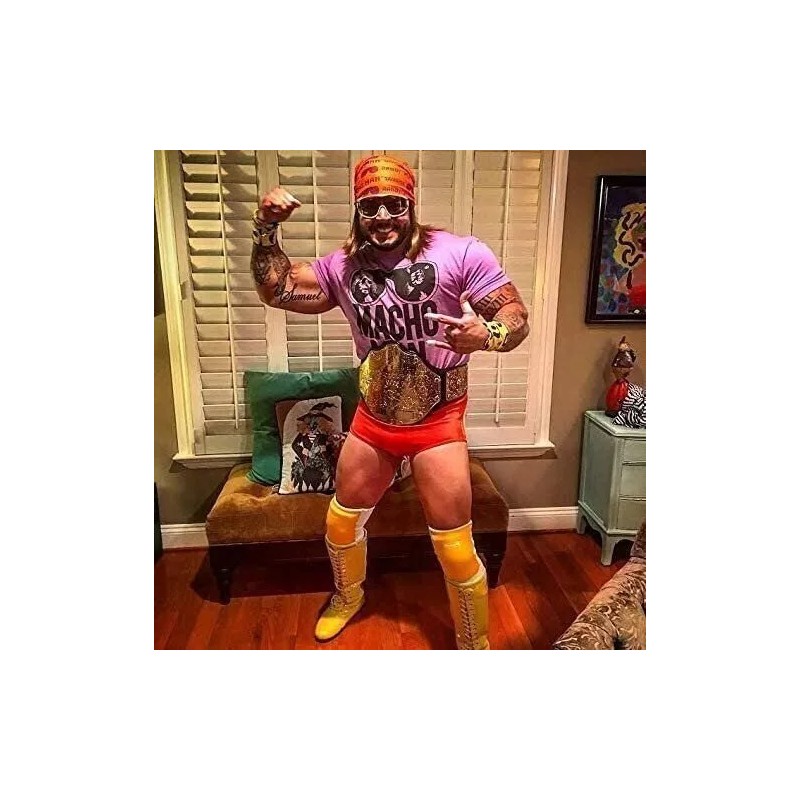 Macho Man Randy Savage Orange Print Bandana New