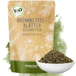 bioKontor – Organic Nettle Tea 250 g – Nettle Leaves Dried Cut – Urtica Dioica Herbal Tea Loose – Organic Nettle Tea – Versatile for Tea & Herbal Mixes