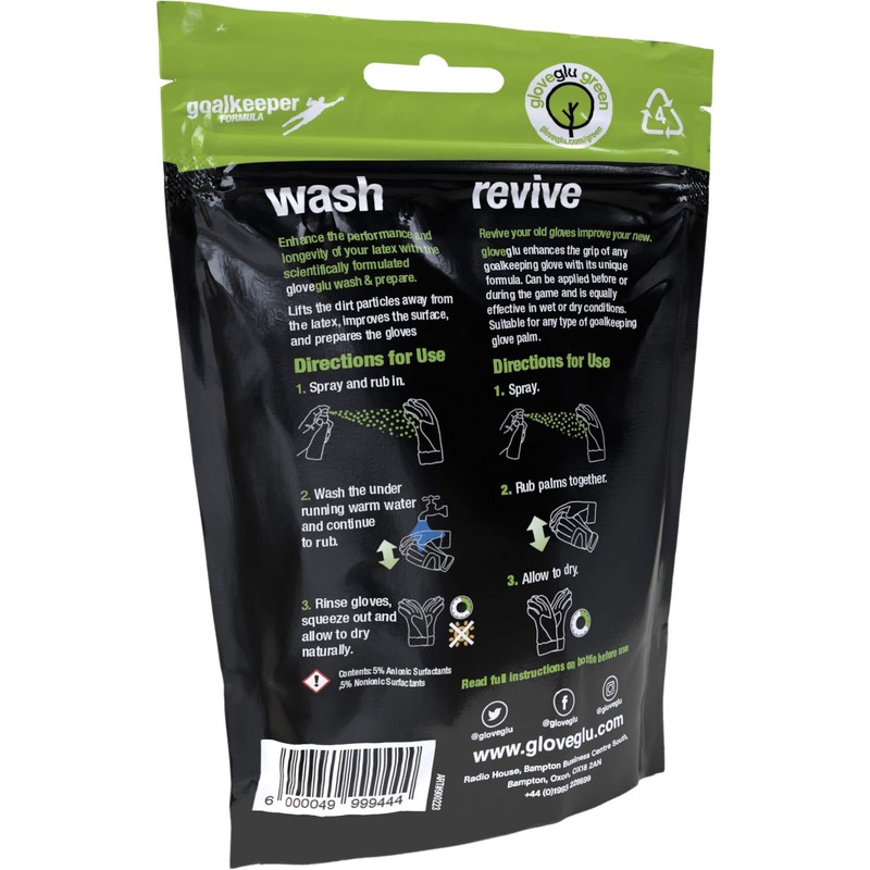 gloveglu "Wash 'N' Glu Goalkeeper Glove Spray Bundle. Contains 120ml