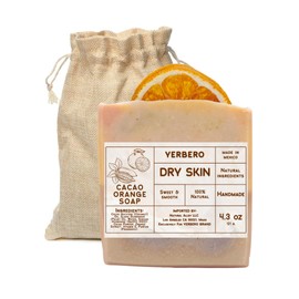 Yerbero - Natural Handcrafted Soap Bar 4.3oz (121g) | Jabon Artesanal | Cruelty & Gluten Free Soap With Pure Essential Oils and Natural Ingredients, Gentle Body & Facial Soap. (Cacao & Orange)
