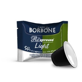 Caffè Borbone Respresso, Light Coffee Blend, 50% less caffeine than the Blue Blend - 50 Capsules - Compatible with Nespresso®* coffee machines for domestic use