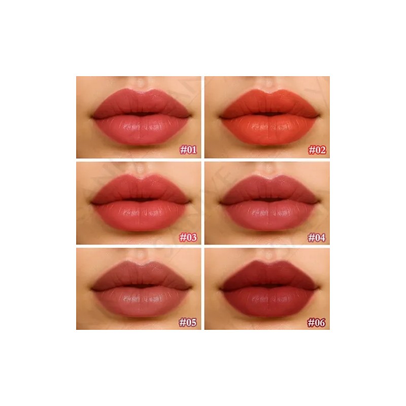 Set De 6 Lapices Labiales Efecto Mate Cobertura Impecable
