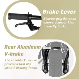 cubsala 16 Inch Little Kids Bike for Over 4 Years Old Boys Girls Youth BMX Style Bicycle with Training Wheels Coaster & Rear V Brake, White